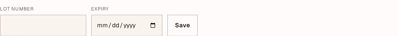 Screenshot: lot-and-expiry