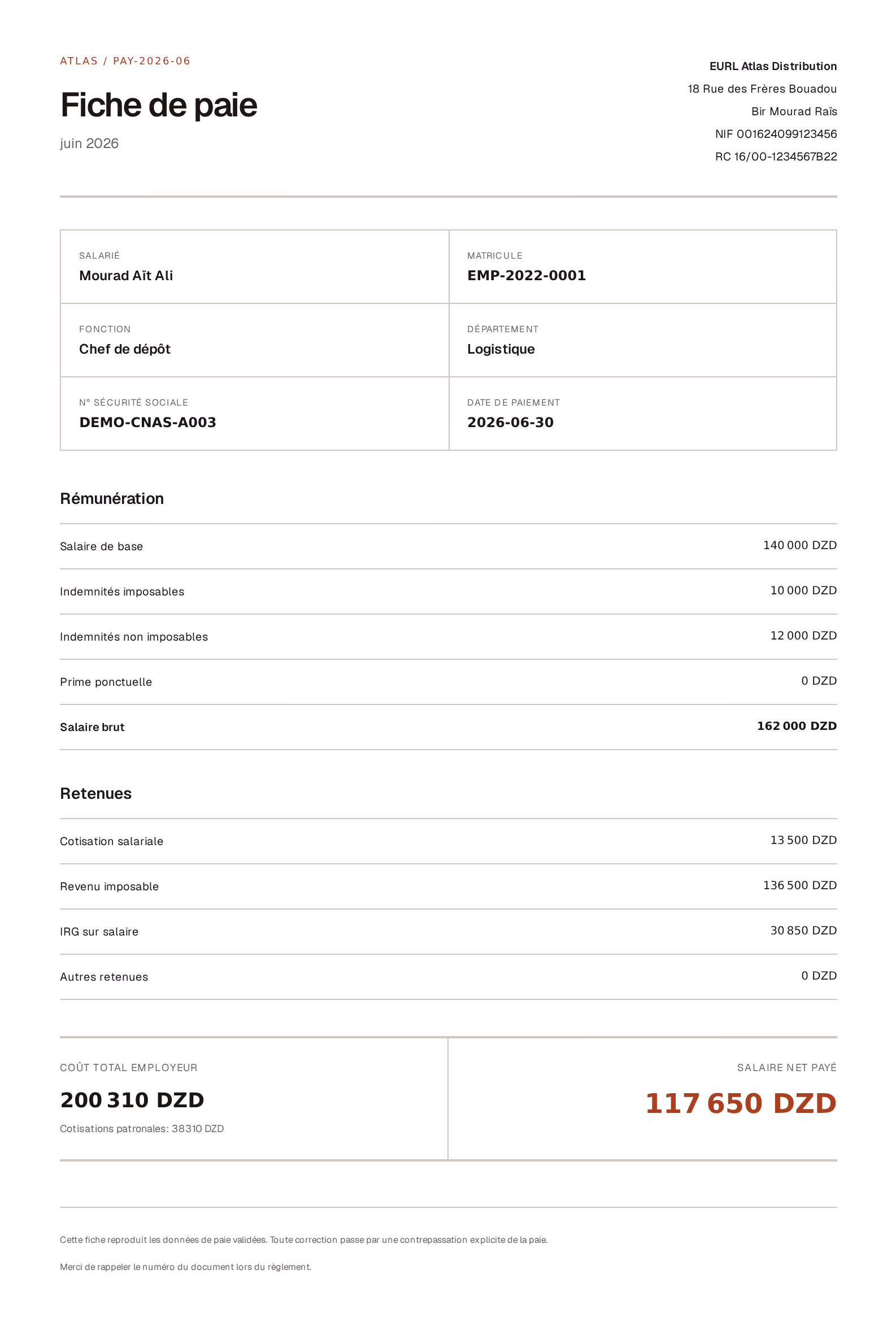 Capture d’écran : payslip-totals