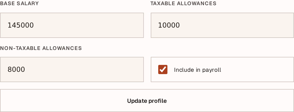 Screenshot: salary-profile