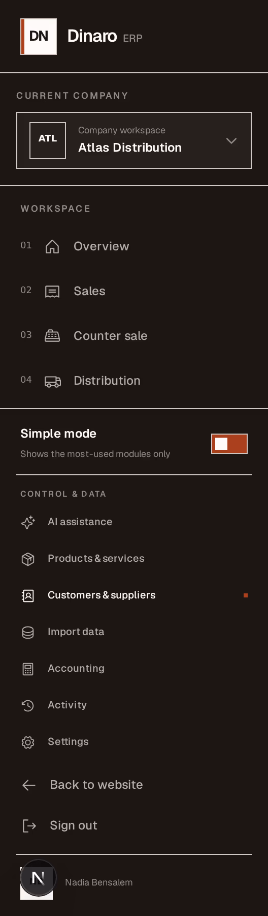 Screenshot: open-contacts