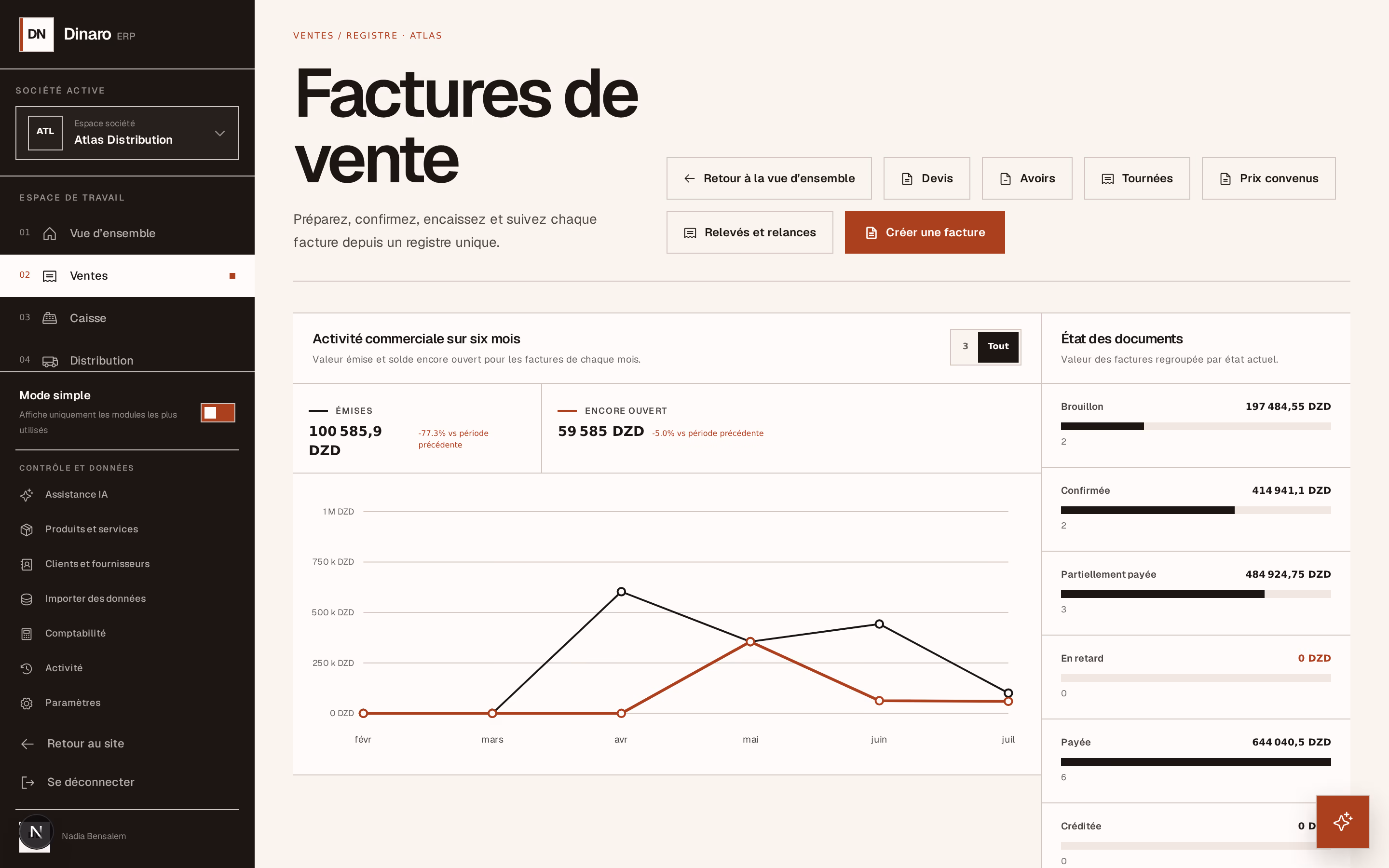 Capture d’écran : create-invoice