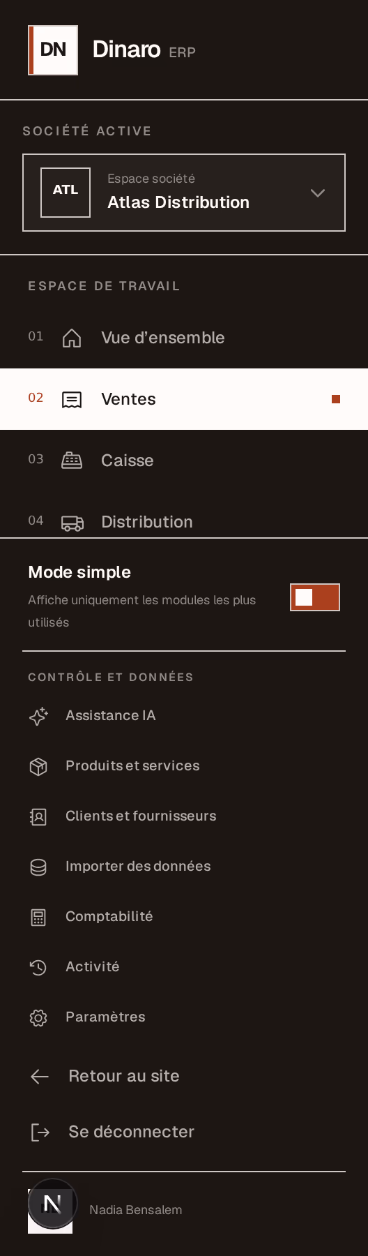 Capture d’écran : open-sales