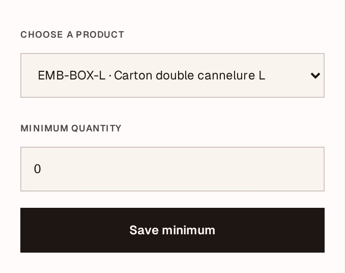 Screenshot: reorder-form